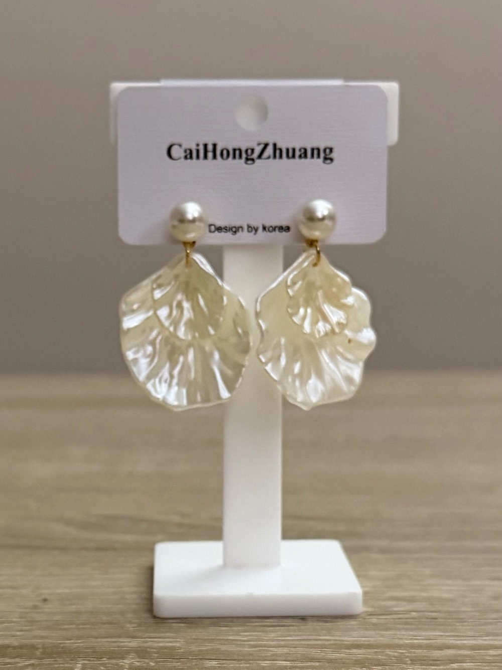Pearl & Iridescent Shell Drop Earrings